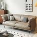 Hokku Designs Pierrie 70.87" Pillow Top Arm Loveseat Leather Match/Genuine Leather in Brown | 32.28 H x 70.87 W x 37.4 D in | Wayfair