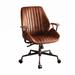 17 Stories Office Chair, Top Grain Leather in Black/Brown | 38 H x 24 W x 28 D in | Wayfair E3AFFE204EC54D86B2FEC7892011201A