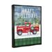 The Holiday Aisle® Jareliz Happy Holidays Truck On Canvas by Paul Brent Graphic Art Canvas | 31 H x 25 W x 1.7 D in | Wayfair