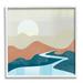 Stupell Industries Abstract Stream Landscape On Wood Graphic Art Wood in Blue/Brown | 12 H x 12 W x 1.5 D in | Wayfair ay-190_wfr_12x12