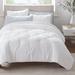 Serta Simply Clean Microfiber Pleated 7 Piece Comforter Set Polyester/Polyfill/Microfiber in White | King Comforter + 6 Additional Pieces | Wayfair
