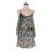 Design Lab Lord & Taylor Romper: Green Tropical Rompers - Women's Size X-Small