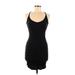 Out From Under Casual Dress - Bodycon Plunge Sleeveless: Black Print Dresses - Women's Size Medium