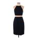 J.Crew Casual Dress - Sheath Crew Neck Sleeveless: Blue Color Block Dresses - Women's Size 0