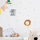 Autocollants muraux d'animaux de dessin animé mignons pour chambres d'enfants papier peint éléphant