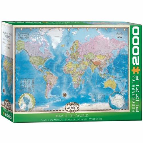 Eurographics 8220-0557 - EuroGraphics Map of the World, Puzzle, 2.000 Teile - Eurographics
