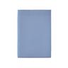 Drap plat en percale de coton bleu olympe 240x300