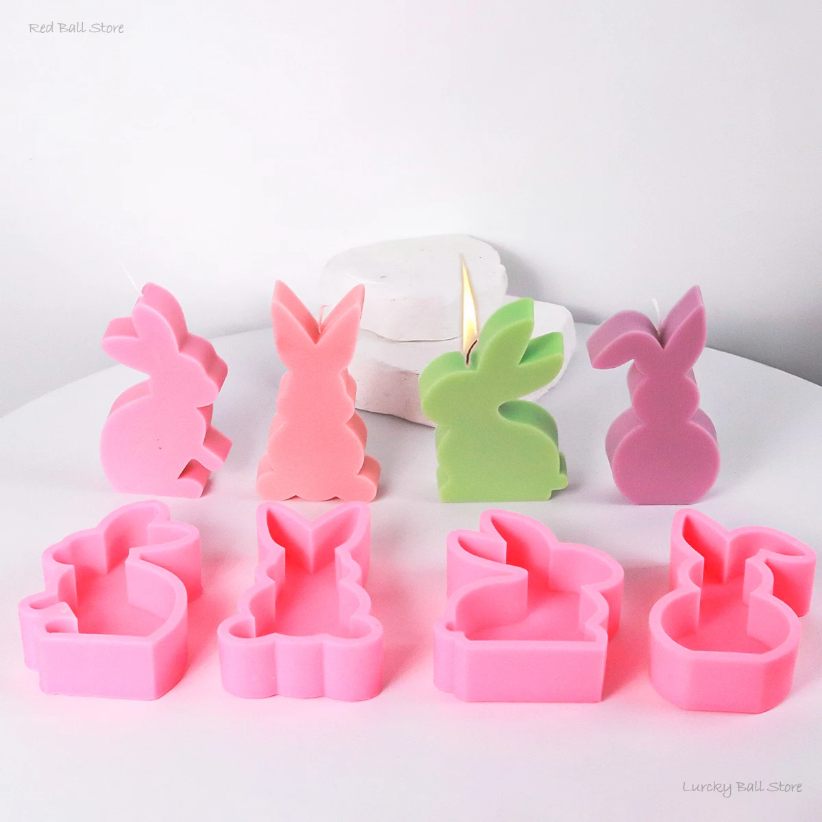 Ostern Kaninchen Silikon Kerze Form Neue 2024, DIY Handgemachte Seife Geschenk Duft Kerze Formen Gips Beton Harz Form Home Decor