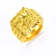 Echt 100% Reine 24 K Gold Farbe Adler Ring für Männer Brother Frauen Adjustablec Engagement Hochzeit