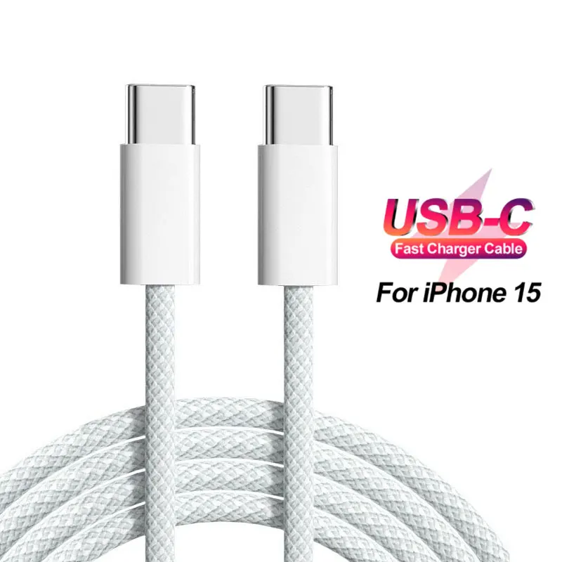 Original PD 60 W USB C Schnellladekabel für Apple iPhone 15 Pro Max 15 Pro 15 Puls USB-C Weben Lade Datenleitung Zubehör Image