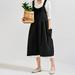 Women S Waist Tied Short Sleeved Elastic Round Neck With Pockets Straight Tube Dress Casual To The Office