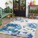 Outdoor Rugs 2X8 Wasquehal Indoor/Outdoor Bright Blue Runner Area Rug Blue White Carpet For Patio Porch Deck Bedroom Living Room Or Kitchen (2 6 X 8 Runner)