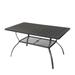 60*38*28.5in Iron With Umbrella Hole Patio Bar Table Black