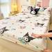 Sanrio Mymelody Kuromi Cinnamoroll Milk Fleeced Bed Head Single Sheet Cartoon Children s Bed Cover Nonslip Mattress Cover Female