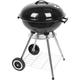 Vasitelan Charcoal Grill 18 Inch for Outdoor Cooking BBQ Barbecue Coal Kettle Bowl Grill Portable Heavy Duty Round with Wheels for Patio Backyard Camping