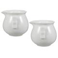 2 Pcs Sauce Bucket Container Coffee Mug Jade Porcelain Cup Condiment Dispenser Salad Dressing Pourer