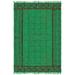 Casavani Hand Block Printed Green Cotton Hallway Stair Runner Area Rug Indoor Outdoor Rug 4x15 feet