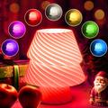 Glass Table Lamp Tree Shape Christmas Tree Gift Dimmable Desk Lamp with Timing Function Colorful Bedside Lamps Perfect Home Decor Night Light Lamp for Bedroom Nightstand