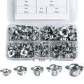 90X T Nuts Four Pronged Tee Nuts Zinc Plated Blind Nut Captive M3 M4 M5 M6 M8