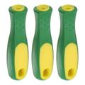 Uxcell 3pcs Rubber File Handle 4.33 Inch Round Hole Ergonomic Handles for 8 Round Triangular and Square Metal Files