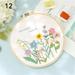 Fashion Multi-Color Flowers Plants Pattern Painting Home Decoration Handmade Embroidery Starter Kit Embroidery Cross Stitch DIY 12