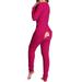 Shldybc Women s Sexy Butt Button Back Flap Jumpsuit V Neck Long Sleeve Romper Bodycon Pajamas Onepiece Jumpsuit Rompers - Fall/Winter Clearance