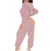 YANHAIGONG Sexy Fleece Onesies for Women Cute Sherpa Fleece Jumpsuit Hoodie Long Sleeve Pajamas One Piece Bodysuits Outfits Sleepwear Loungewear Adult Footie Pajamas Halloween