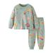 Ydojg Cute Outfit Set For Boys Girls Girls Autumn Printed Round Neck ated Waist Trousers Pants For Children Two Piece Set For 4-5 Years
