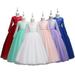 Godderr Kids Girls Princess Dress Toddler Party Wedding Formal Dress Little Girls Lace Net Dress Teen Girls Pageant Flower Girl Long Sleeve Dress Performance Host Dress Flower Girls Dress for 4-14Y