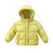 ASFGIMUJ Girls Jacket Down Jacket Winter Boys Thick Baby Short Warm Jacket Solid Color Coat Girls Winter Coat Yellow 12 Months-18 Months