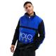 Polo Ralph Lauren retro colourblock borg hybrid half zip sweatshirt in blue/black