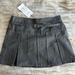 Zara Skirts | Bnwt Zara Grey Denim Mini Skirt With Belt Detail Xs 24 | Color: Gray | Size: Xs