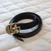 Gucci Accessories | Gucci Leather Belt With Double G Gold Buckle Size 75 (Small) | Color: Black | Size: 75