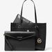 Michael Kors Bags | Michael Kors Maisie Large Pebbled Leather 3 In 1 Black Tote Nwt | Color: Black/Gold | Size: Os