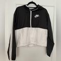 Nike Jackets & Coats | Nike Womans Zip Up Windbreaker Jacket | Color: Black/White | Size: M