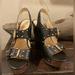 Jessica Simpson Shoes | Jessica Simpson Tymina Wedge Platform | Color: Black/Gold | Size: 6.5