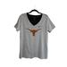 Nike Tops | Nike Dri Fit Texas Longhorns V Neck Short Sleeve Gray Top Shirt Womens Size L | Color: Gray/Orange | Size: L