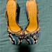 Jessica Simpson Shoes | Jessica Simpson Multicolor Slide On Sandals. | Color: Black/Blue | Size: 7