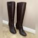 Michael Kors Shoes | Michael Kors Tall Brown Leather Heeled Boots, Size 8.5, Aged Leather, New Soles | Color: Brown | Size: 8.5