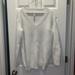 Athleta Sweaters | Athleta Teton V -Neck Sweater In Dove Textured Sweater Size Medium | Color: White | Size: M