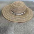 Gucci Accessories | Gucci Sun Hat Lightly Belted With Gold Gucci Cursive Emblem. | Color: Gold | Size: Xl