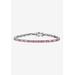 Women's Birthstone Silvertone Tennis Bracelet 7.5" by PalmBeach Jewelry in June