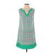 Pink Owl Casual Dress - Shift: Teal Dresses - Women's Size Small