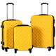 Lechnical Hardcase Trolley Set 3 pcs Yellow ABS,Suitcases & Travel Bags,Hardcase Trolley(SPU:91890)