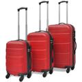 Lechnical Three Piece Hardcase Trolley Set Red 45.5/55/66 cm,Suitcases & Travel Bags,Hardcase Trolley(SPU:91143)