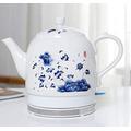 BROGEH Kettles,Ceramic Kettle Cordless Water Teapot, Teapot-Retro 1.5L Jug, 1000W Water Fast for Tea, Coffee, Soup, Oatmeal-Removable Base, Automatic Power Off,Boil Dry Protection/a hopeful