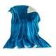 funky gadgets Sherpa Fleece Blankets Fluffy Soft warm Blanket-Throws for Sofa bed 100% Microfiber-Single Bed Over Camping Beds Turquoise Blue (220cmx 240cm)