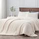 BEDELITE Fleece Queen Comforter Set -Super Soft & Warm Fluffy White Bedding, Luxury Fuzzy Heavy Bed Set for Winter with 2 Pillow Shams