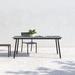 Wade Logan® Plastic/Resin Dining Table Wood/Plastic/Metal in Gray | 35.4" W x 70.87" L x 29.1" H | Outdoor Dining | Wayfair