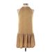 Banana Republic Factory Store Casual Dress - DropWaist Mock Sleeveless: Tan Dresses - Women's Size Small Petite